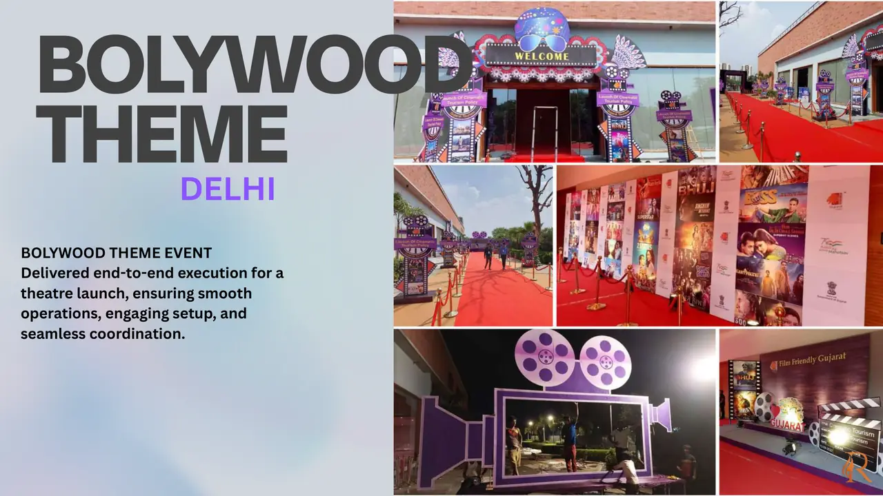 Bollywood Theme Event portfolio presentation page