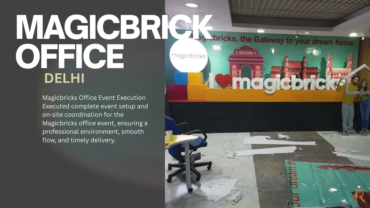 Magicbricks Office Event portfolio presentation page